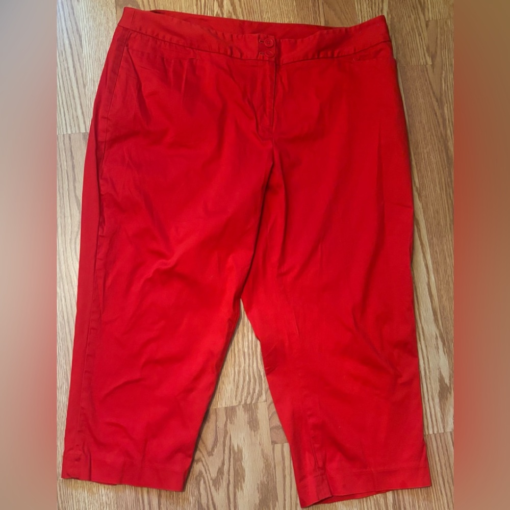 Lane Bryant Red Cropped Pants size 18 - Picture 2 of 5